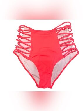 Victoria secret pink high waisted strappy bikini bottoms